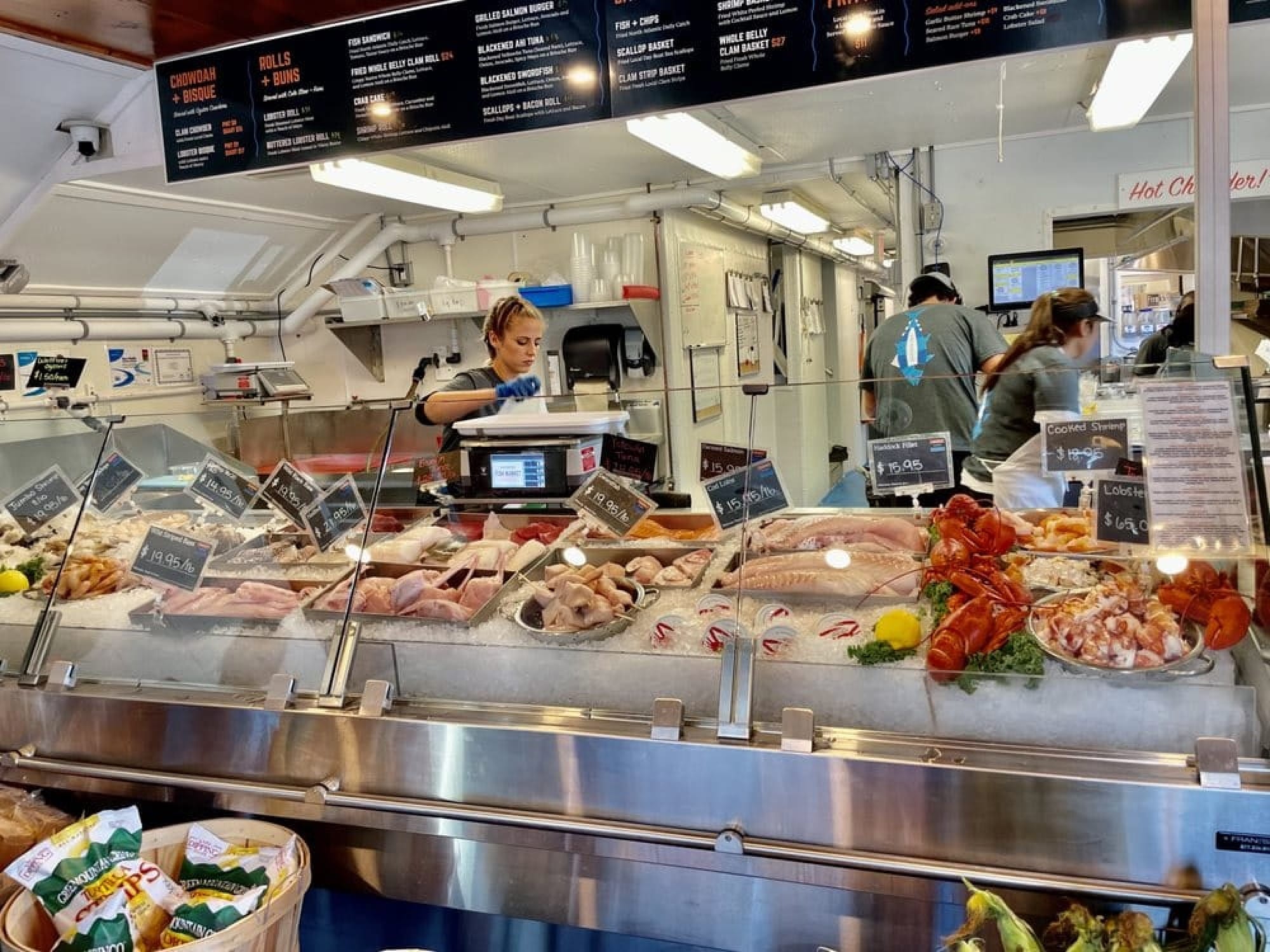 Fresh seafood market