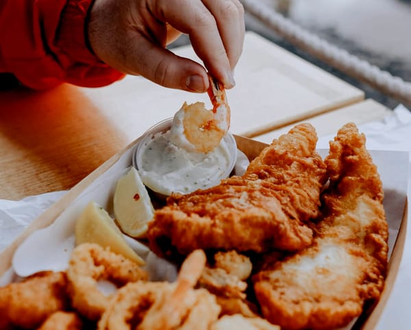 Fried seafood